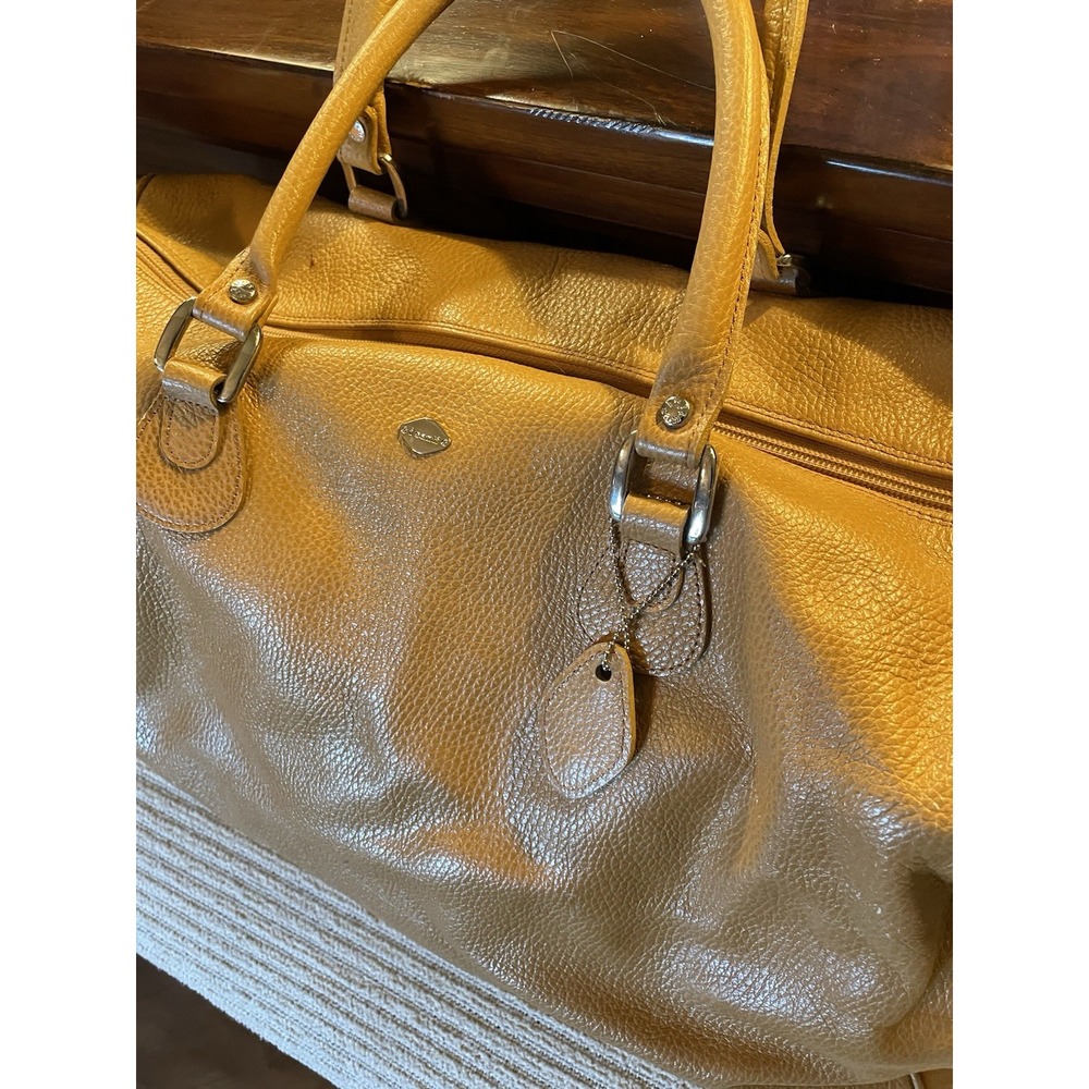 Isanti Made In Italy genuine leather weekender travel bag vintage - Picture 7 of 12